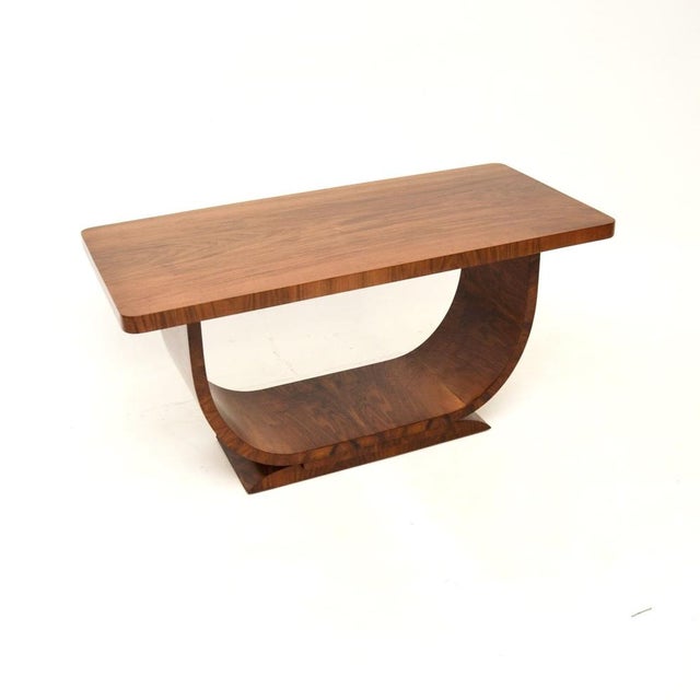 Art Deco Walnut Coffee Table, 1930s For Sale - Image 10 of 10