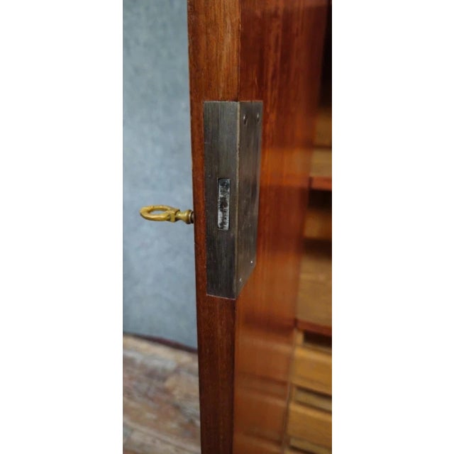 Large Antique Mahogany Wardrobe with Mirror, 1890s For Sale - Image 10 of 15