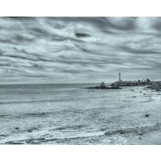 "Pigeon Point Lighthouse" Contemporary Black and White Photograph by Richard Singer For Sale