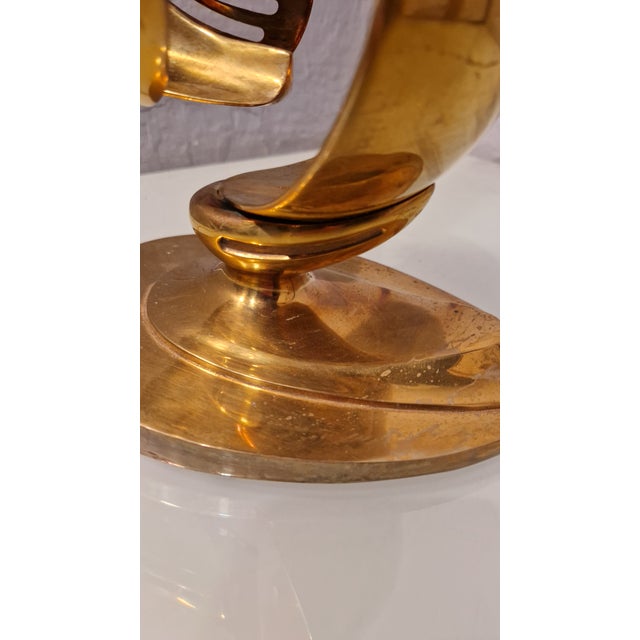 Brass Table Lamp with Informal Decoration, 1960s For Sale - Image 16 of 18