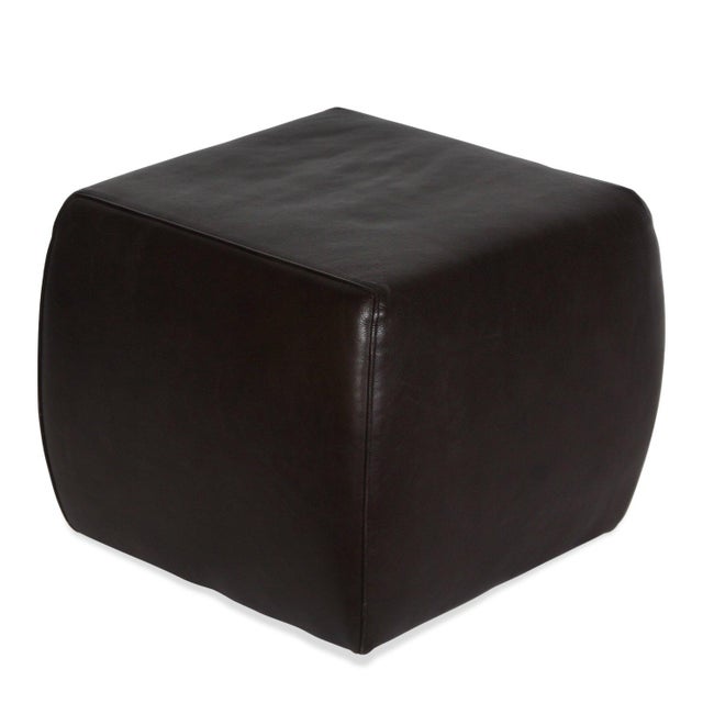Room & Board Lind Square Leather Ottoman From Room & Board For Sale - Image 4 of 6