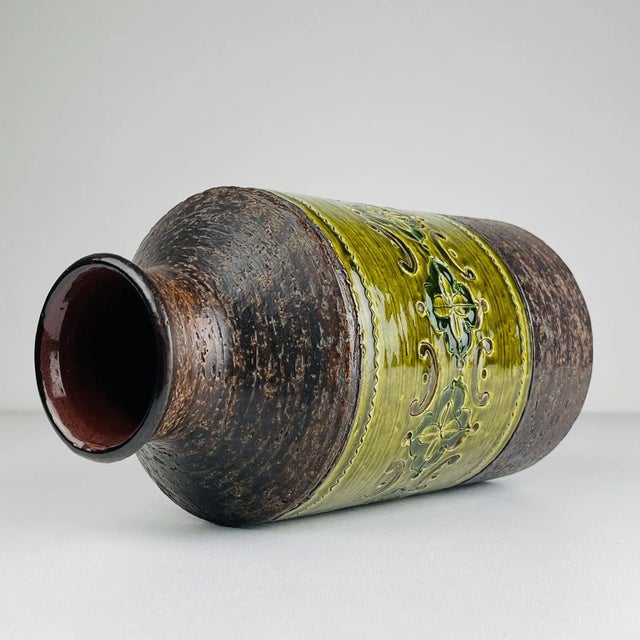 Brown Vintage Ceramic Vase by Aldo Londi for Bitossi, Italy, 1970s For Sale - Image 8 of 13