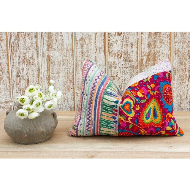 Daivika Antique Tribal Grain Sack Pillow For Sale - Image 9 of 10