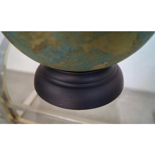Green 1960’s Mid-Century Modern Pottery Ceramic Table Lamp For Sale - Image 8 of 12