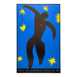 Henri Matisse Vintage 1996 Modernist Lithograph Print Framed Museum Poster " Icarus " 1947