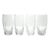 Anchor Hocking “Central Park, Clear” 4 Highball Tumbler Drinking Glasses For Sale