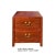 This is a handmade Chinese oriental end table nightstand with 2 drawers. The surface is finished with a medium brown stain...