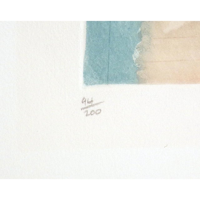 Abstract Mark Andrews Godwin "Electa Vi" Hand Signed Art Lithograph, British Artist For Sale - Image 3 of 6