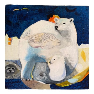 "Arctic Mom" a Painting of a Polar Bear by LWren Walraven For Sale