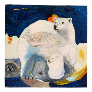 "Arctic Mom" a Painting of a Polar Bear by LWren Walraven