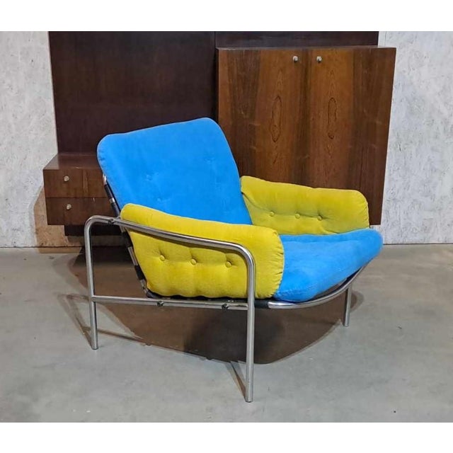 We polished the matt chrome frame, then fitted the seat and backrest with new leather straps. Both the seat and backrest...