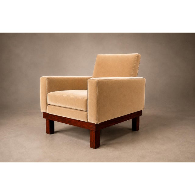 Mid-Century Modern Brazilian Modern Armchair in Rosewood and Honey-Camel Mohair, 1960s For Sale - Image 3 of 16