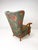 Fritz Hansen Swedish High Back Lounge Chair With Floral Upholstery, 1950's For Sale - Image 4 of 9