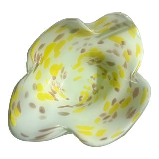 1950s Aureliano Toso Murano Art Glass Bowl Italy Mid-Century Modern For Sale