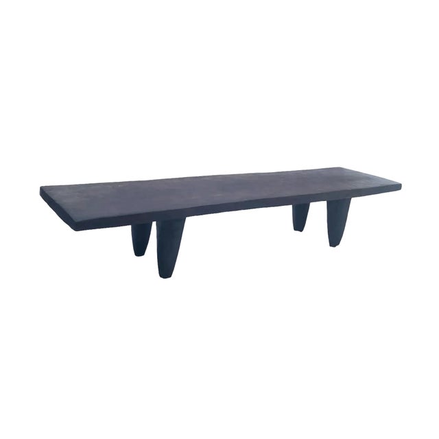 Vintage Large African Wood Senufo Coffee Table Stool 74.5" W Côte d'Ivoire For Sale - Image 4 of 7