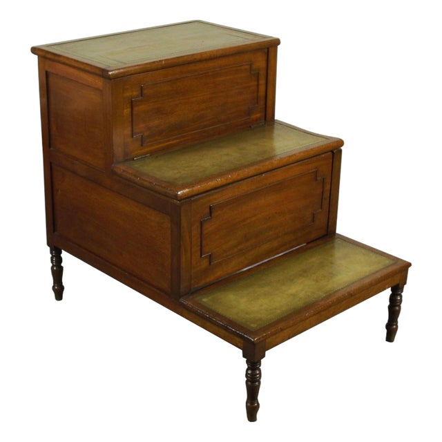 19th-C. English Bed Step For Sale