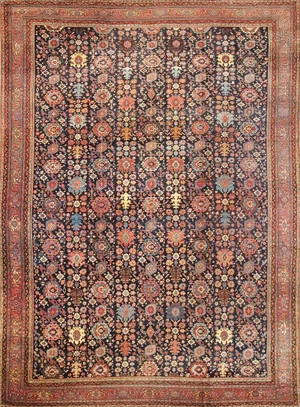 Antique Bidjar Navy/Rust Rug, 13' 0" X 17' 7"