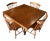1930s Tiger Oak/Quarter Sawn Table With Color Matched Ethan Allen (Old Tavern) Fiddleback Windsor Chairs - All High End Handcrafted Furnitire For Sale
