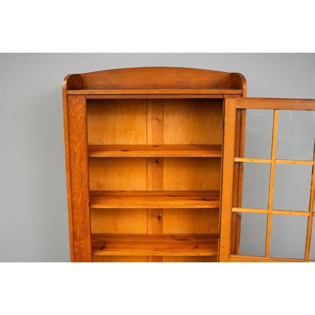 Small 20th Century Art Nouveau Bookcase in Oak For Sale - Image 14 of 18