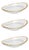 Cassiel Clear Bowls with Jagged Gold Rim, Set of 3, Small For Sale