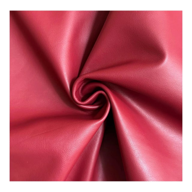 Spinneybeck Rhubarb Red Italian Designer Leather Hide - 1 of 3 For Sale