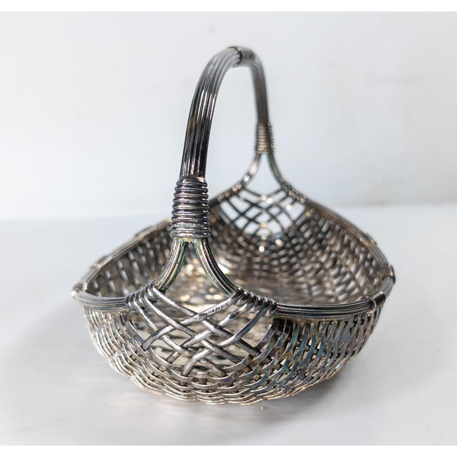 Mid-Century Modern Silverplate Woven Basket by WMF For Sale In New York - Image 6 of 10
