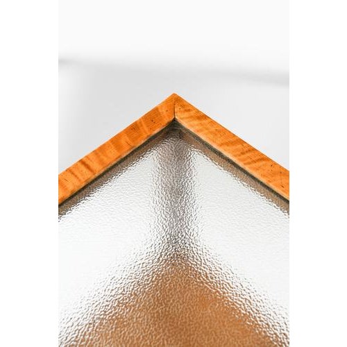 Wood Bar Cabinet in Birch and Glass, 1930s For Sale - Image 7 of 11