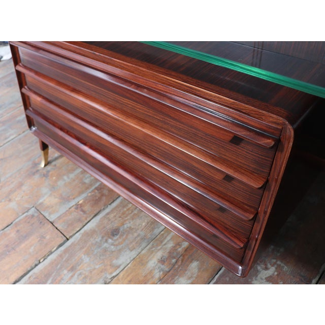 Mid-Century Italian Desk in Macassar Ebony by Dassi, 1950 For Sale - Image 11 of 17