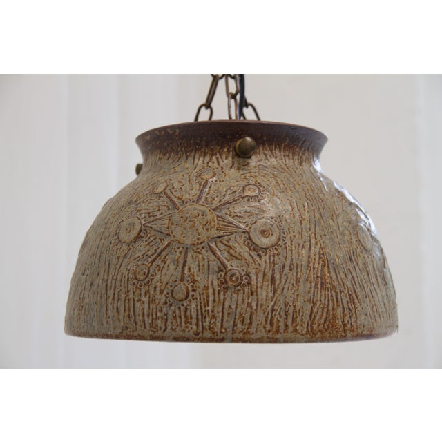 Danish Modern Stoneware and Chain Pendant Light, 1970s For Sale - Image 15 of 18