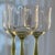 Art Nouveau Wine Glasses with Wavy Bowl and Green Stem, 1890s, Set of 6 For Sale - Image 3 of 5