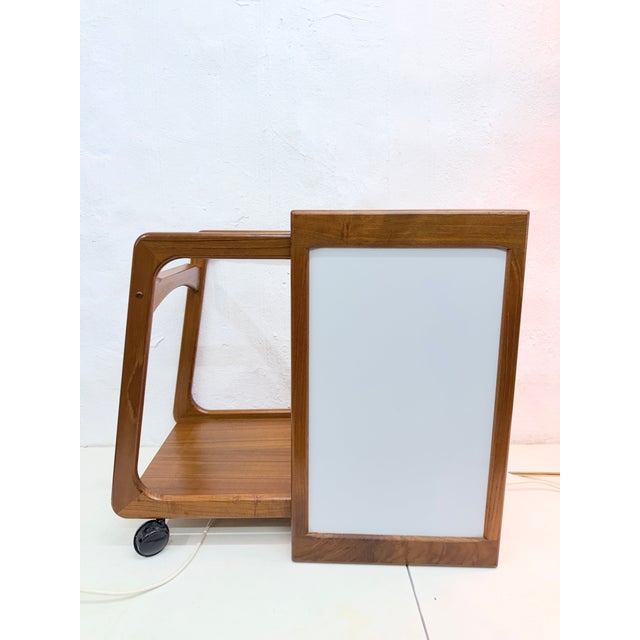 Mid-Century Modern Danish Teak Serving Trolley with Removable Tray from Sika Møbler, 1960s For Sale - Image 3 of 9