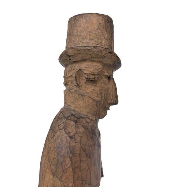 Brown Mid 20th Century Folk Art Wood Sculpture in the Style of Axel Petersson Döderhultarn For Sale - Image 8 of 13