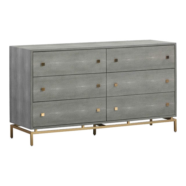 Pesce Shagreen 6 Drawer Dresser For Sale