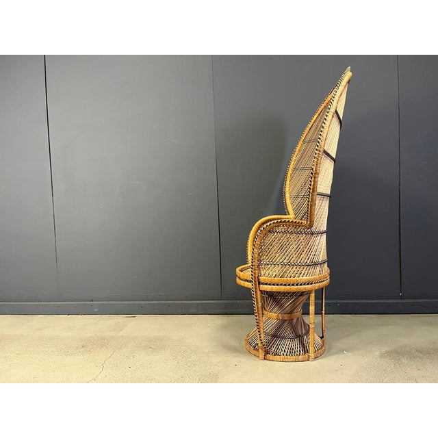 Vintage Wicker Peacock Chair, 1970s For Sale - Image 13 of 17