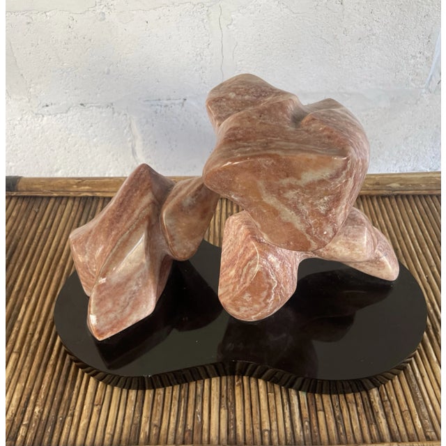 1970s Vintage Abstract Red Marble Amorphous Sculpture For Sale - Image 4 of 8