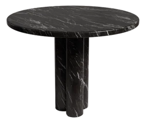 Zade Alexander Black Marble Round Dining Table 40"