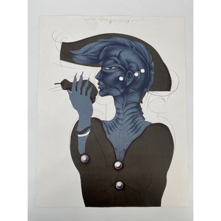 Eberhard Eggers, Eva mit Birne, 1980, Color Lithograph, Framed For Sale