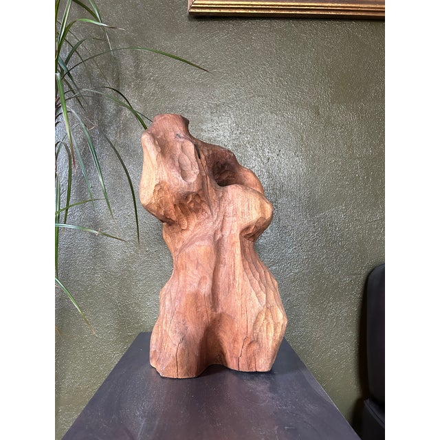 Vintage Anthropomorphic Wood Sculpture For Sale - Image 10 of 12