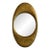 Antique Early 20th Century Cast Zinc Metal Gilt Oval Mirror For Sale