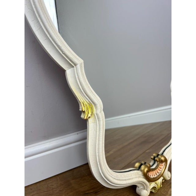 Vintage French Shabby Chic Ornate Wall Mirror For Sale - Image 5 of 11