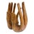 Rare Vintage Hand Carved Wooden Hands Bowl / Art Sculpture / Primitive Wood Centerpiece For Sale