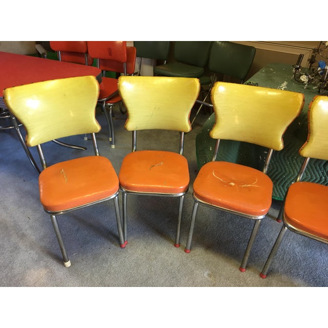 Mid Century Retro Formica Dining Table and Chairs 7 Pieces Chairish