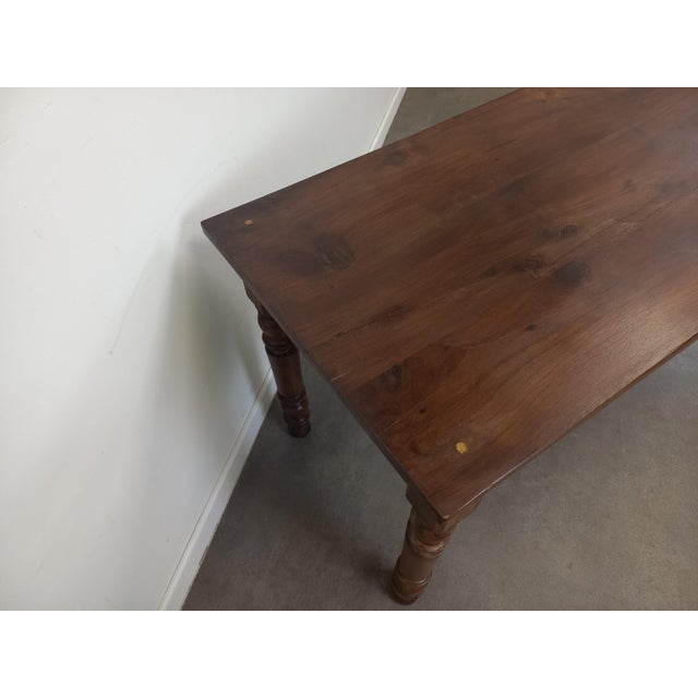 Large Walnut Bistro Table, 1930s For Sale - Image 17 of 18