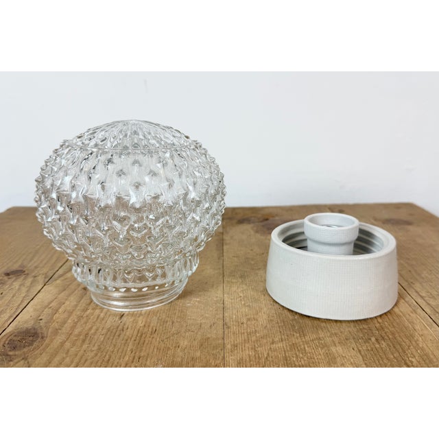 Vintage White Porcelain Ceiling Light, 1970s For Sale - Image 6 of 13