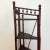 1960s 1960s British Colonial Ball and Stick Scorched Bamboo Corner Etagere in Burnt Mahogany. For Sale - Image 5 of 12