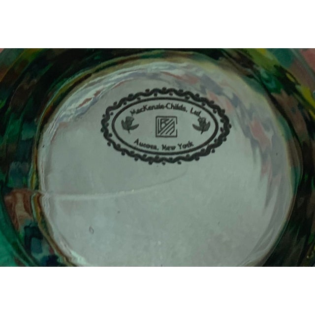Modern 1990s Mackenzie Childs “Circus Rose Arbor” Pattern Tumblers - a Pair For Sale - Image 3 of 5