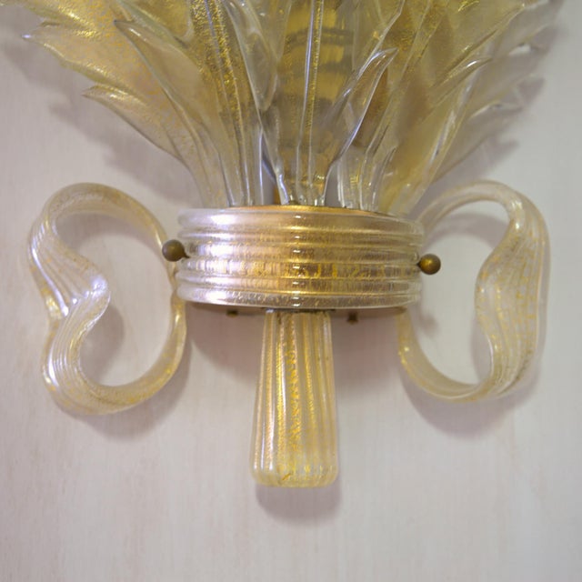Vintage Lamps in Murano Glass with Gold Leaf, 1930s, Set of 2 For Sale - Image 3 of 18
