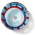Mid-Century Modern Fratelli Toso Murano Blue With Red Crown Decor Flower Millefiori Center Italian Vintage Art Glass Bowl Ashtray For Sale - Image 3 of 10