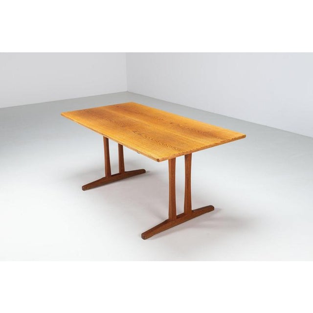 1940s C18 Shaker Dining Table in Oak attributed to Børge Mogensen for FDB, Denmark, 1947 For Sale - Image 5 of 16