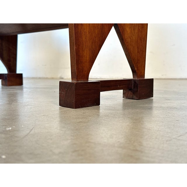 Vintage Walnut Magazine Rack, 1950s For Sale - Image 9 of 11